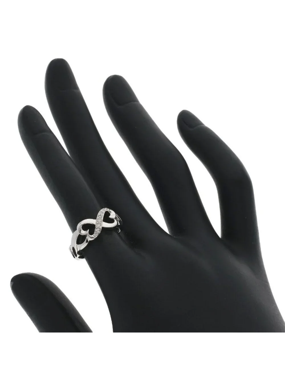 Tiffany & Co Double Heart Diamond Ring 18k White Gold